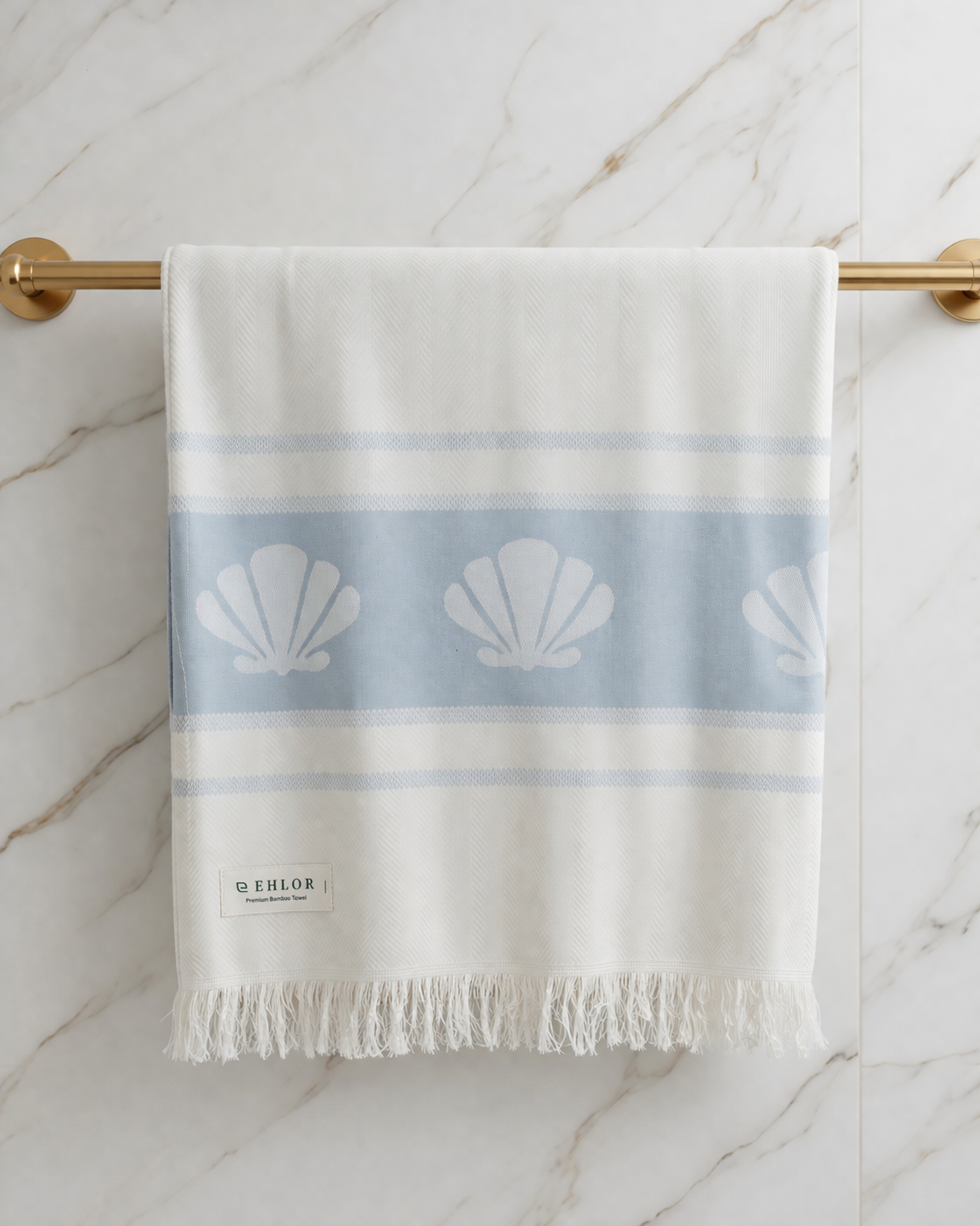Scallop Bamboo Bath Towel
