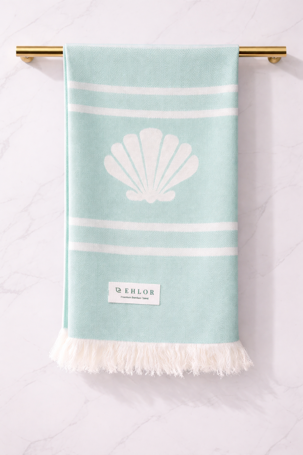 Scallop Bamboo Bath Towel